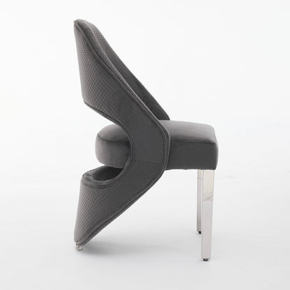 Santorini Grey Silver Dining Chair - ASR Interiors