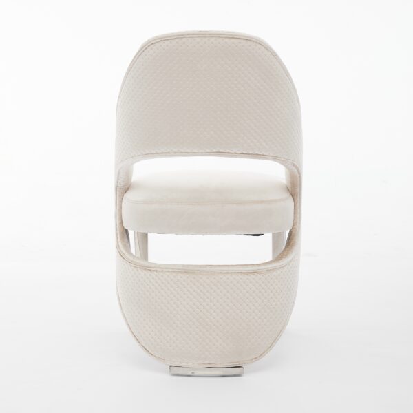 Santorini Cream Silver Dining Chair - ASR Interiors