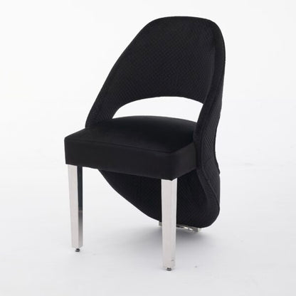 Santorini Black Silver Dining Chair - ASR Interiors