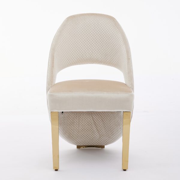 Santorini Cream Gold Dining Chair - ASR Interiors