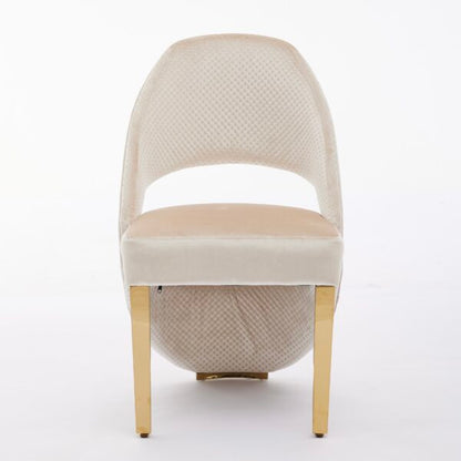 Santorini Cream Gold Dining Chair - ASR Interiors