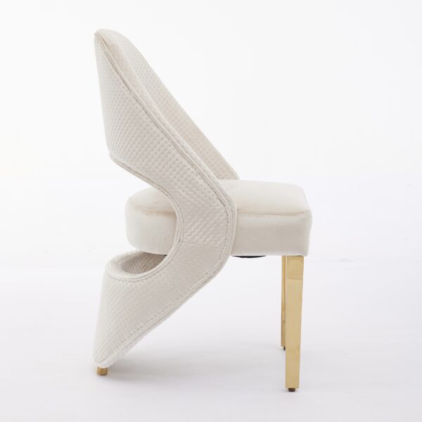 Santorini Cream Gold Dining Chair - ASR Interiors
