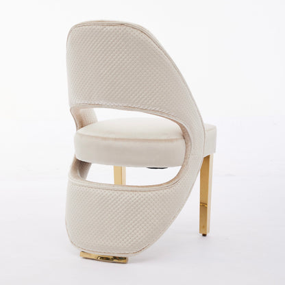 Santorini Cream Gold Dining Chair - ASR Interiors