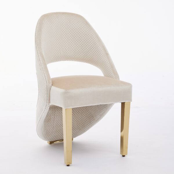 Santorini Cream Gold Dining Chair - ASR Interiors