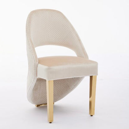 Santorini Cream Gold Dining Chair - ASR Interiors