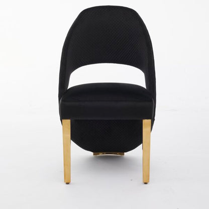 Santorini Black Gold Dining Chair - ASR Interiors