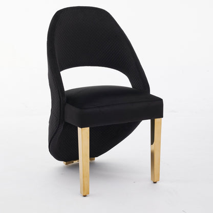 Santorini Black Gold Dining Chair - ASR Interiors
