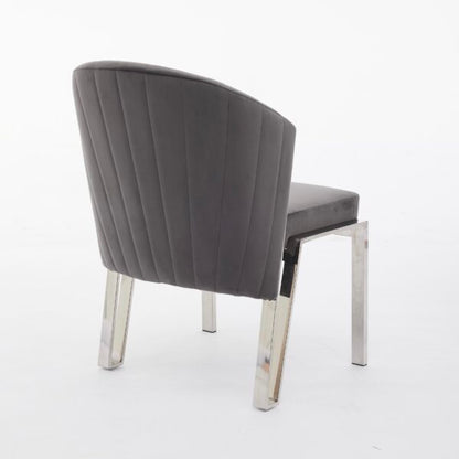 Fabio Grey Silver Dining chair - ASR Interiors