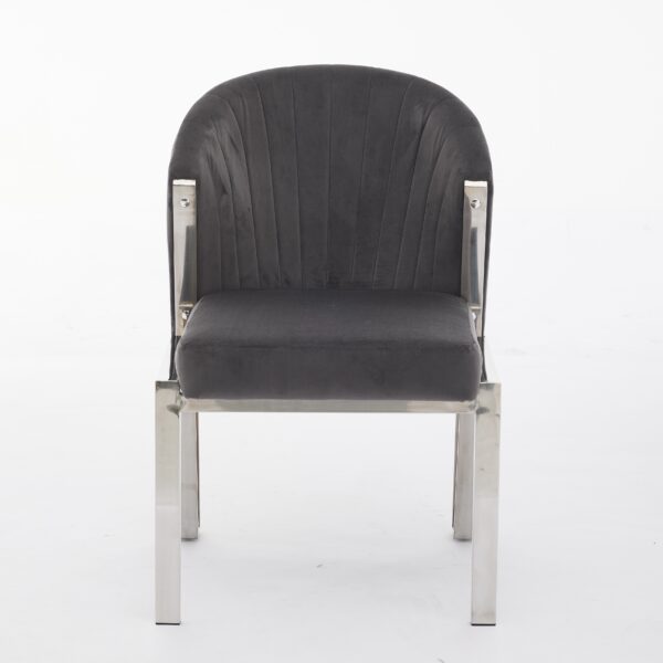 Fabio Grey Silver Dining chair - ASR Interiors
