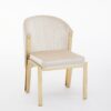Fabio Cream and Gold Dining Chair - ASR Interiors