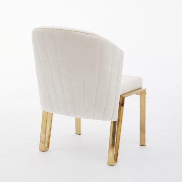 Fabio Cream and Gold Dining Chair - ASR Interiors