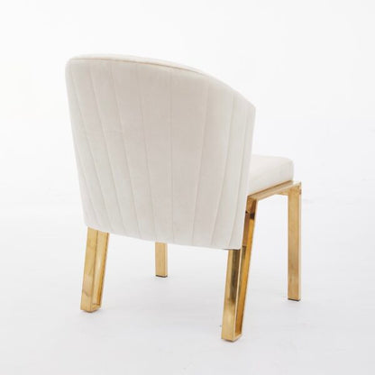 Fabio Cream and Gold Dining Chair - ASR Interiors