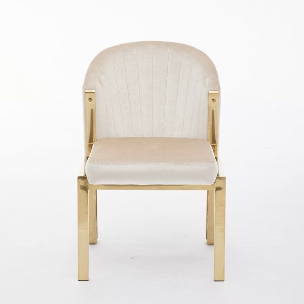 Fabio Cream and Gold Dining Chair - ASR Interiors