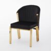 Fabio Black and Gold Dining Chair - ASR Interiors