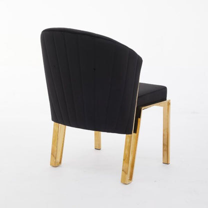 Fabio Black and Gold Dining Chair - ASR Interiors