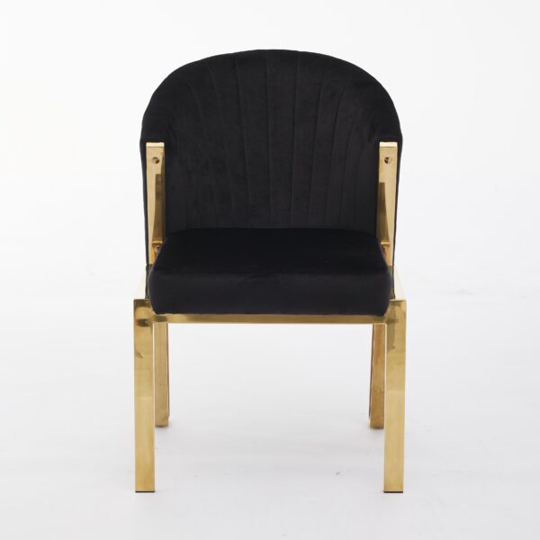 Fabio Black and Gold Dining Chair - ASR Interiors