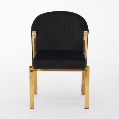 Fabio Black and Gold Dining Chair - ASR Interiors
