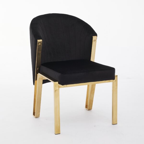 Fabio Black and Gold Dining Chair - ASR Interiors
