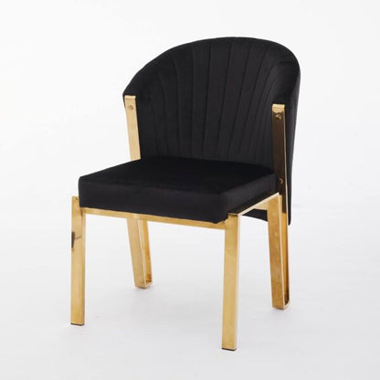 Fabio Black and Gold Dining Chair - ASR Interiors