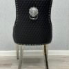 Majestic Midnight Black PU Leather Dining Chair - ASR Interiors