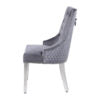 Majestic Round Knocker Grey Velvet Dining Chair - ASR Interiors