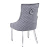 Majestic Round Knocker Grey Velvet Dining Chair - ASR Interiors