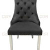 Majestic Dark Grey Velvet Dining Chair - ASR Interiors