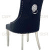 Majestic Black Velvet Dining Chair - ASR Interiors