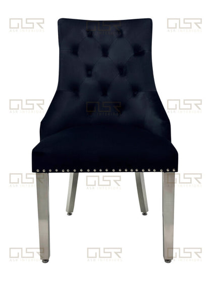 Majestic Black Velvet Dining Chair - ASR Interiors