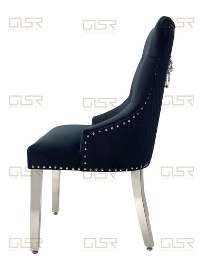 Majestic Black Velvet Dining Chair - ASR Interiors
