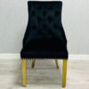 Majestic Black Gold Ring Knocker Chair - ASR Interiors