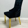Majestic Black Gold Ring Knocker Chair - ASR Interiors