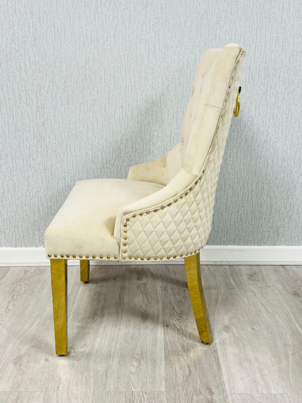 Majestic Mink Gold Ring Knocker Chair - ASR Interiors