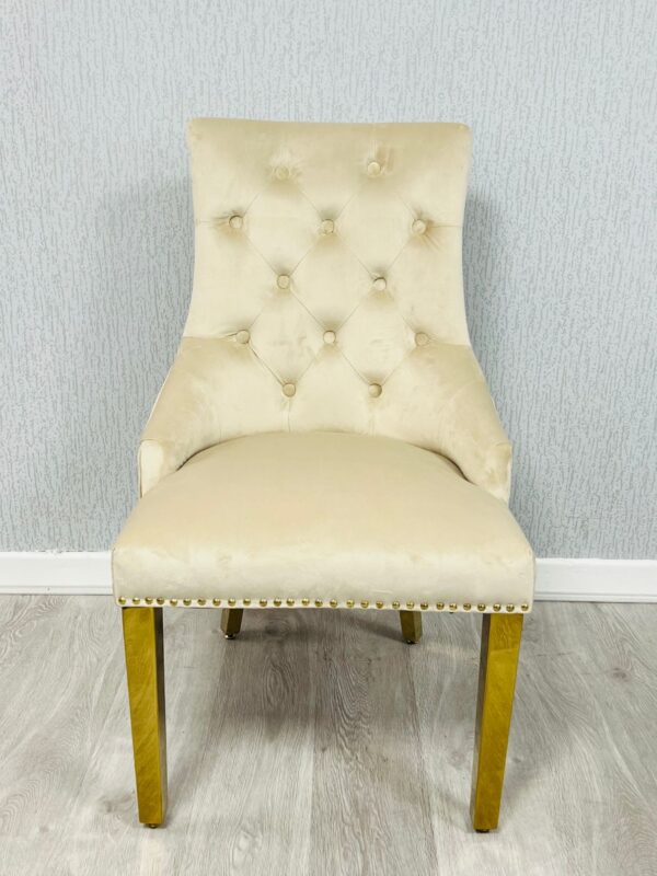 Majestic Mink Gold Ring Knocker Chair - ASR Interiors