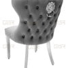 Valentino Grey Velvet Dining Chair - ASR Interiors