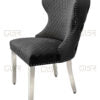 Valentino Grey Velvet Dining Chair - ASR Interiors