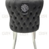 Valentino Grey Velvet Dining Chair - ASR Interiors