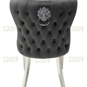 Valentino Black Velvet Dining Chair - ASR Interiors