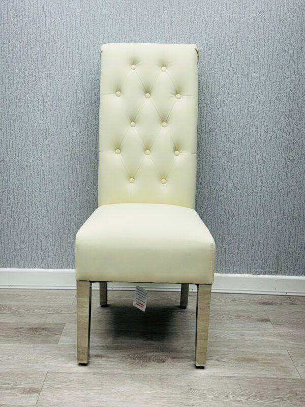 Sofia Cream PU Chair - ASR Interiors