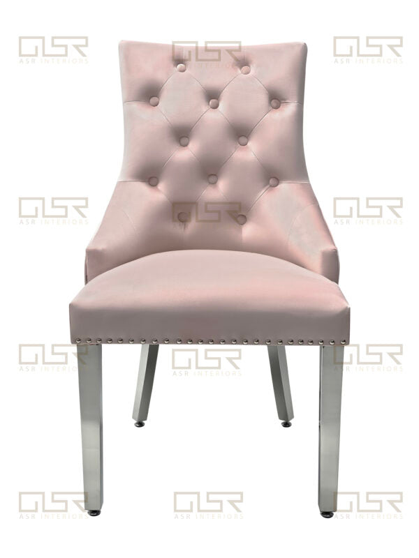 Majestic Pink Velvet Dining Chair - ASR Interiors