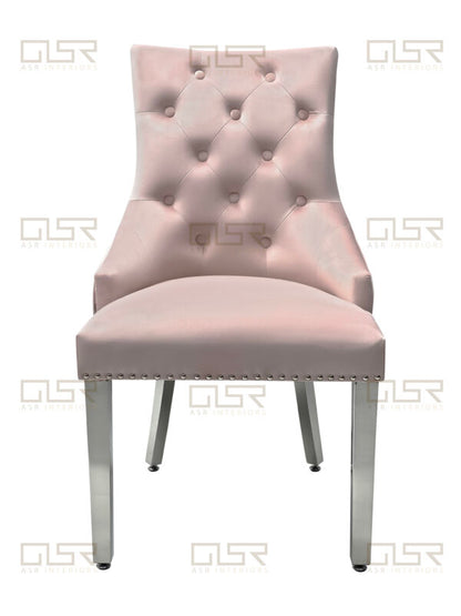 Majestic Pink Velvet Dining Chair - ASR Interiors