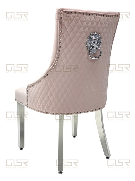 Majestic Pink Velvet Dining Chair - ASR Interiors