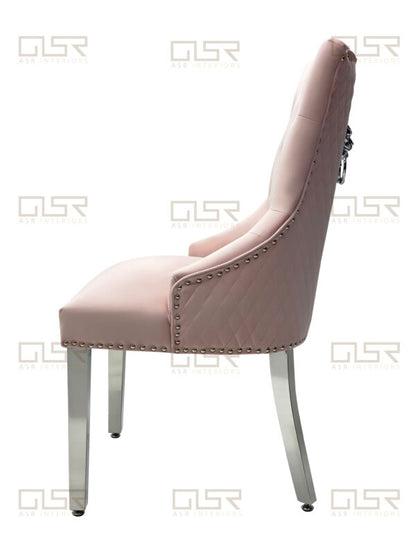 Majestic Pink Velvet Dining Chair - ASR Interiors