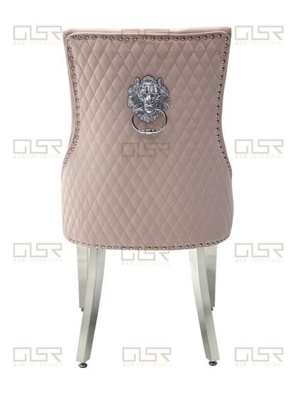 Majestic Pink Velvet Dining Chair - ASR Interiors