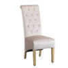 Sofia Cream & Gold Square Knocker Dining Chair - ASR Interiors