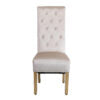 Sofia Cream & Gold Square Knocker Dining Chair - ASR Interiors