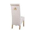 Sofia Cream & Gold Square Knocker Dining Chair - ASR Interiors