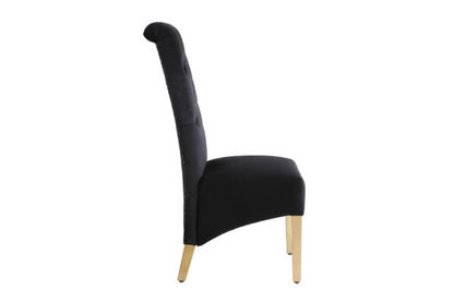 Sofia Black & Gold Square Knocker Dining Chair - ASR Interiors