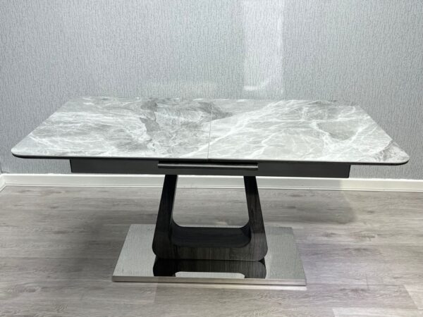 Zermatt Extendable Dining Table(160 - 200) (Grey Ceramic) with 6 Zermatt Chairs - ASR Interiors