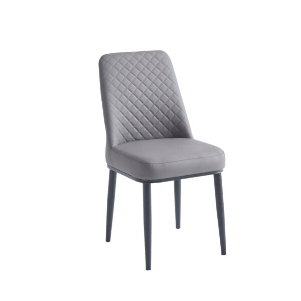 Oxford Grey PU Dining Chair - ASR Interiors